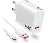 90W Chargeur Rapide pour Redmi Note 14 13 12 11 Pro 14C,Chargeur Turbo Hypercharge avec 6A Câble USB C 2M pour Xiaomi 15 Ultra Cet