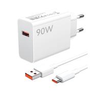 90W Chargeur Rapide Turbo HyperCharge USB C avec Câble 2M 6A pour Xiaomi 15 Ultra 15 Pro 14 13T 13 Lite Redmi Note 14 13 12 11 14C POCO X7 X6 F7 Pro F6 F5 M6 Pad 7 6 5 Chargeur poco x7