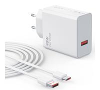 90W Chargeur Rapide Turbo pour Xiaomi Redmi avec 6A Câble USB C 1M | pour Xiaomi 15/14/13T/13 Lite/12S Ultra/POCO X7 Pro/X6/POCO F6 Pro/F6/X4 GT, Redmi Note 14 13 Pro 5g 14t 13t Poco Pad M6