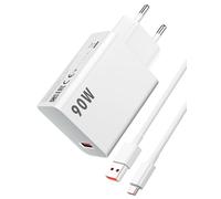 90W Chargeur Turbo/Hypercharge et 6A Câble USB C 1m pour Xiaomi 15 14 13 Ultra,Chargeur Turbo pour Redmi Note 14 13 12 11 10 Pro POCO X7 F7 Pro F6 X6 M6 X5 X4 X3 F3 Mi 14T 13T 12X 12 Lite 11T Pad 7 6
