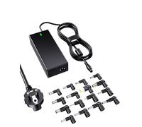90W Chargeur Universel Pc Portable pour Lenovo, HP, Dell, JBL, ASUS, Acer, Samsung, Medion, Toshiba, Sony, Fujitsu, MSI, 15V 16V 18V 18.5V 19V 19.5V 20V avec 16 Fiches Adaptateurs