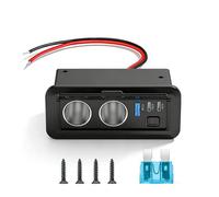 90W Multi-Functional Car Cigarette Lighter Socket - 6 in 1 USB Outlet with on/Off Switch 12V RV USB Charging Station for Car RV Truck Boat