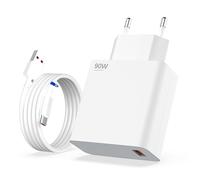 90W Turbo Chargeur Compatible avec POCO F7/X7/X6/M6/F5/X5/X4 Pro, F6 F5 F4, Xiaomi 15/14/13/12S/Mi11 Ultra, 11T 13T 12S 12X 12/13 Lite, Redmi Note 11/12T/12/13 Pro, avec USB C Câble de Charge 2M 6A