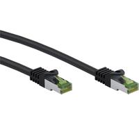 90x Goobay 61094 Câble patch CAT 8.1 GHMT, S/FTP (PiMF), noir, 2 m - conducteur cuivre, gaine de câble LSZH sans halogène