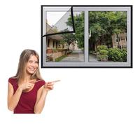 90x130cm Moustiquaire à Installer Soi-Même pour Fenêtre, Moustiquaire en Fibre de Verre pour Fenêtre, Moustiquaire Amovible pour la Majorité des Fenêtres