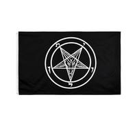 90x150 Cm Douzaine De Chevaliers De L'église Catholique Romaine, Pentagramme De Templier, Drapeau De Satan Baphomet, 3x5 Drapeau Haute Qualité ""Nipseyteko
