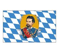 90x150 Cm Drapeau De L'état Allemand, King Louis Wig, Bavière, 90x150cm Drapeau Haute Qualité ""Nipseyteko