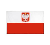 90x150 Cm Sensation D'emblème Pour La Décoration, Pologne, 90x150cm Drapeau Haute Qualité ""Nipseyteko