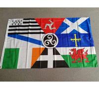 90x150 Cm Système Européen Des Nations Panceltiques, Dimension 90x150cm, Sensation D'irxiété, Eccosse, Pays De Galles, Bretagne Drapeau Haute Qualité ""Nipseyteko