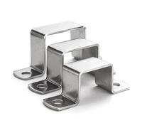 90x90mm Collier de Serrage Carré Collier de Serrage en Acier Inoxydable en Forme de M en Forme de U Carré Rectangle Tube de Cheval Clip de Selle Boucle Cerceau de Gorge Ohm Tube Carte 5PCS(90x90mm)