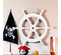 91,4 cm Roue Bateau en bois Blanc délavé de navire Roues/bois Bateau volant/nautique Home Decor - Nagina International, Bois dense, White , grey, black , light white, 24 inches