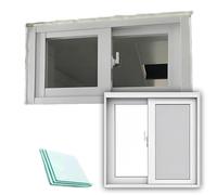 91,4 x 30,5 cm de remplacement pour fenêtre de salle de bain avec kits Sn & Clete Serrure sécurisée pour maison d'animaux, fenêtre à gaz idéale pour escalier et utilisation en extérieur