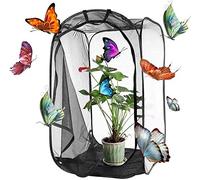 91 x 61 x 59 cm, grand portalbe, kits d'habitat pour insectes et papillons, cage filet de jardin, bâton de terrarium, réservoir de tarentule, ferme à papillons, maison de faunarium NFF-57