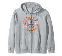 91 Years Loved 91th Birthday Floral 91 Year Old Men Women Sweat à Capuche