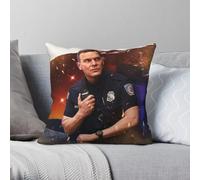 911 Bobby Robert Nash Hero Taie d'oreiller carrée en polyester et lin Motif velours Fermeture éclair Décor Housse de coussin pour la maison