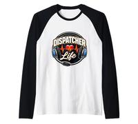 911 Emergency Dispatcher Life First Responder Heartbeat Fun Manche Raglan