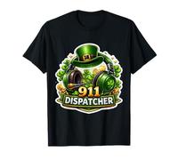 911 Répartiteur d'urgence Premier intervenant Jour de la Saint-Patrick T-Shirt