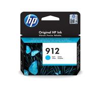 Cartouche d'encre HP 912 Cyan (3YL77AE) pour HP OfficeJet 8010/Pro 8020