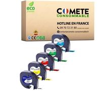Comete Consommable - Rubans étiquettes compatibles DYMO 91201 - lot de 5