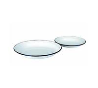 Ibili Assiette en acier émaillé vitrifié 912928 Blanche 28 cm