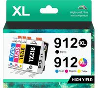 912Xl Cartouches D¿Encre Remplacement Pour Hp 912Xl 912 Xl Compatible Pour Hp Officejet Pro 8010 8012 8013 8014 8015 8017 8020 8022 8023 8024 8025 (Noir Cyan Jaune Magenta
