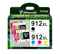 912XL Cartouches d'encre Compatibles avec HP 912 XL pour HP 912XL, OfficeJet Pro 8020 8010 8022 8023 8024 8025, HP OfficeJet Pro 8010 8012 8014 8015 (Lot de 8)