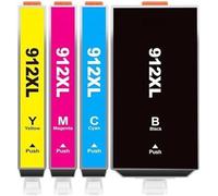 912Xl Cartouches Ink Remplacement Pour Hp 912 Xl Multipack Officejet 8012 8014 8015 8017 Officejet Pro 8022 8023 8024 8025 (Bk/C/M/Y 4-Pack)[ENC943412]