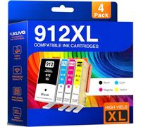 912XL Lot de 4 cartouches d'encre compatibles avec HP 912 pour HP Officejet Pro 8020 8022 8023 8024 8025 8030 OfficeJet 8010 8012 8013 8014 8015 8017 8018