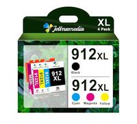912XL Multipack Compatible avec Les Cartouches d'imprimante HP 912 pour HP 912 XL pour OfficeJet Pro 8022 Cartouches 8020 8023 8024 8025 HP OfficeJet Pro 8010 8012 8014 8015 (4 Pack)