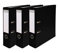 [918401SE] EXACOMPTA jeu de 3 classeurs à levier Premium, A4, 80 mm, noir