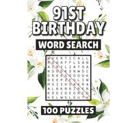 91st Birthday Word Search: 100 Pages of Puzzles, Word Scramble, Word Find, and Vocabulary Activities for Kids, Adults, and Seniors