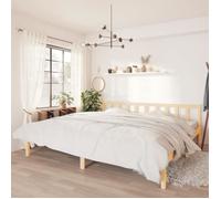 9202|BEL-ACHAT* Lit Adulte Double en Bois - Cadre de lit Bois de pin massif avec sommier 180x200 cm Super King POIDS)0,062