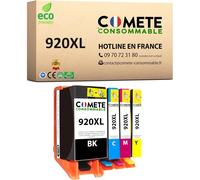 920XL - 4 Cartouches d'encre Compatible avec HP 920 XL - pour Cartouche HP OfficeJet 6500A 6500 7500 6000 7500A 7000 (1 Noir et 3 Couleur)