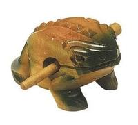 Fuzeau – Instrument percussion Grenouille guiro bois 14 cm, baguette, imite coassement – Dès 7 ans