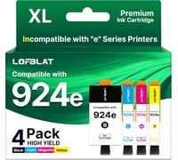 924 Cartouches D'Encre Pour Hp 924 Cartouches 924E 924Xl Compatibles Pour Hp Officejet Pro 8122E 8120 8122 8123 8125 8128 8130 8132 8133 8134 8135 (Avec Puce,Pack De 4 Cartouches)