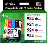 924 Cartouches D'Encre Pour Hp 924 Cartouches 924Xl 924E Compatible Pour Hp Officejet Hp Officejet 8120,8122E,8124E,8125E,Pour Officejet Pro 8130E,8132E,8134E,8138E,8139E,(Avec Puce)