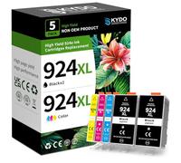924 Cartouches d'encre pour HP 924 Cartouches 924XL 924e Compatibles pour HP OfficeJet 8120 8122 8123 8125 8128 8130 8132 8133 8134 8135 (avec Puce)