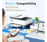924 Cartouches d'encre pour HP 924 Cartouches Compatibles pour HP OfficeJet 8120e 8122e 8124e 8125e pour OfficeJet Pro 8130e 8132e 8134e 8138e 8139e (4 Pack, Pas avec Puce)