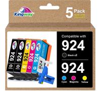 924 Cartouches d'encre pour HP 924 Cartouches Compatibles pour HP Officejet Pro 8132e 8120e 8122e 9120e 9730e 8124e 8130e (5 Pack)