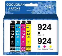924 Chipless Ink Cartridge Compatible with HP OfficeJet Pro 8120 OfficeJet Pro 8122e 8124e 8125e 8132e 8134e 8135e