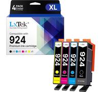 924 Ink Cartridges for HP 924 Compatible Cartridges for HP OfficeJet 8120e 8122e 8124e 8125e for OfficeJet Pro 8130e 8132e 8134e 8138e 8139e (4 Pack, Not with Chip)