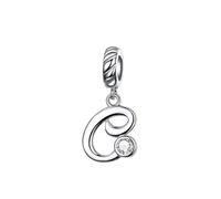 925 Argent Sterling Alphabet Lettre Bricolage Dangle Charm Perles Fit Bracelet Original Collier Pendentif Pour La Fabrication De Bijoux