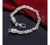 925 Argent Sterling Bracelet pour Femme Homme Fête de Noël Cadeaux de Mode Fin Bijoux tempérament