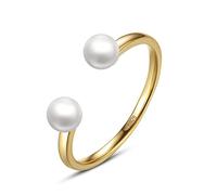 925 Argent Sterling Douce Perle d'eau Douce Bague D'ouverture pour Les Femmes Fête De Mariage Fine S925 Bijoux Cadeau