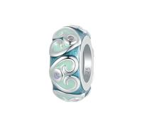 925 Argent Sterling Rose Lapin Charme Oeuf Chanceux Perles De Cœur Ajuster Bracelet Original Collier Pendentif