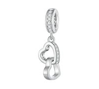 925 Argent Sterling Vintage Creux Charmes Perle Diamant Coupe Pendentif Pour Les Femmes Ajuster Bracelet Original Collier Bijoux De Fabrication