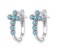 925 Boucles d'oreilles Boucles d'oreilles d'engagement de spinelle noir pour femmes croix 925 bijoux fabriqués en Chine