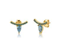 925 Boucles d'oreilles en Argent pour Filles, Boucles d'oreilles à étalon pour Femmes Couronne Waterdrop Cumbic Zirconia Hypoallernic Cartilage Boucles d'oreilles Piercing Jewelry