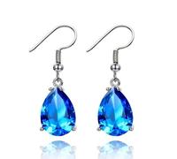 925 Boucles d'oreilles pour femmes 10x14 mm d'eau Topaz Gemone Gemone Mariage d'oreilles avec des cadeaux de bijoux de mode Stones fabriqués en Chine