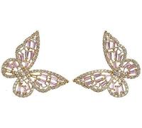 925 Boucles d'oreilles pour Femmes, élégantes 925 Aiguille Creuse Zircon Boucles d'oreilles Sauvages Boucles d'oreilles Dames Oreille Bijoux